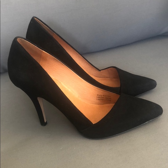 (Sold) Madewell Mira Black Suede Heels 6.5 - Picture 5 of 8